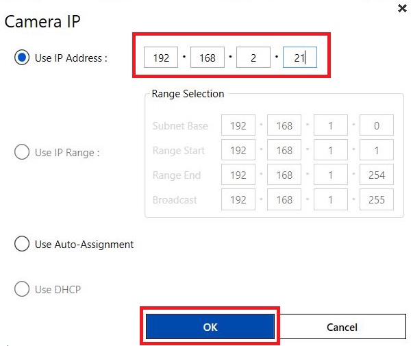 Costar Camera Utility How to change ip address Arecont Vision